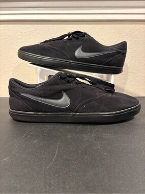 Nike SB Check Shoes Mens Size 13 Black Canvas Skate Sneakers 843896-002